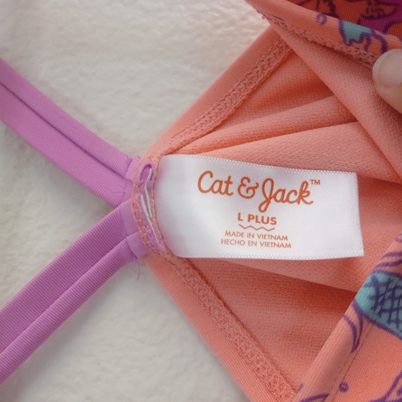 Cat and Jack Girls Swim Suit Size L Plus - Picture 4 of 4